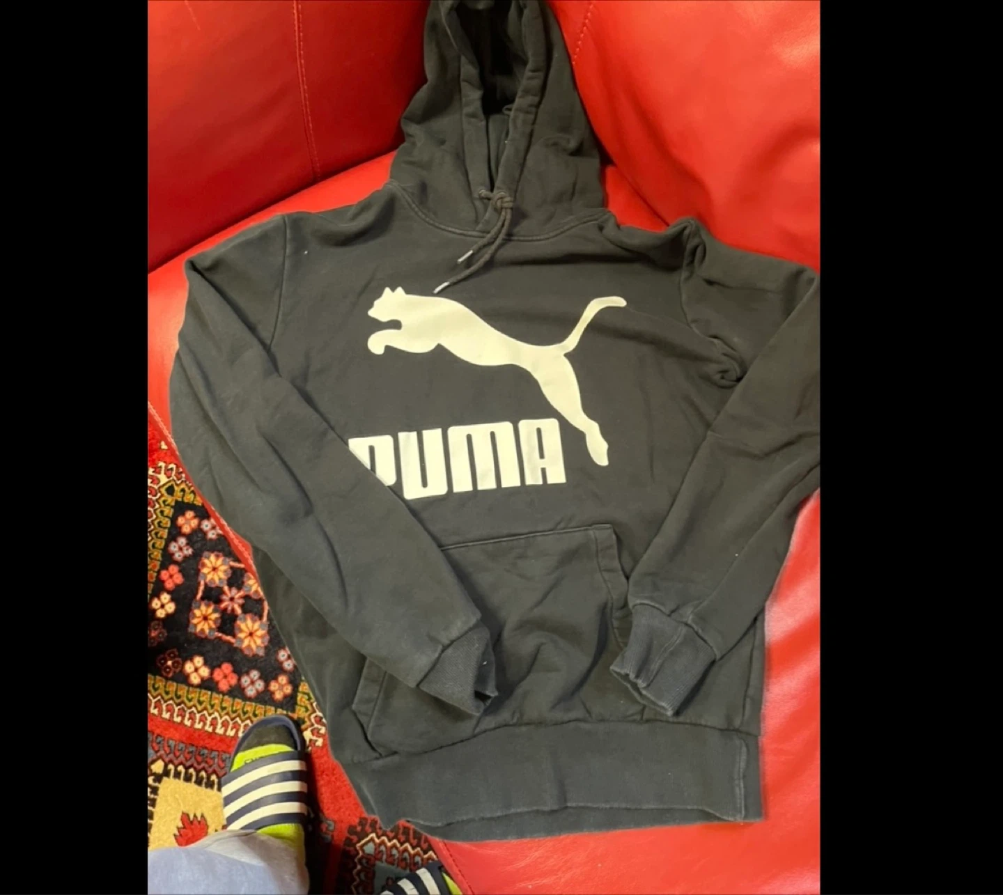 Puma Black Hoodie Size Small