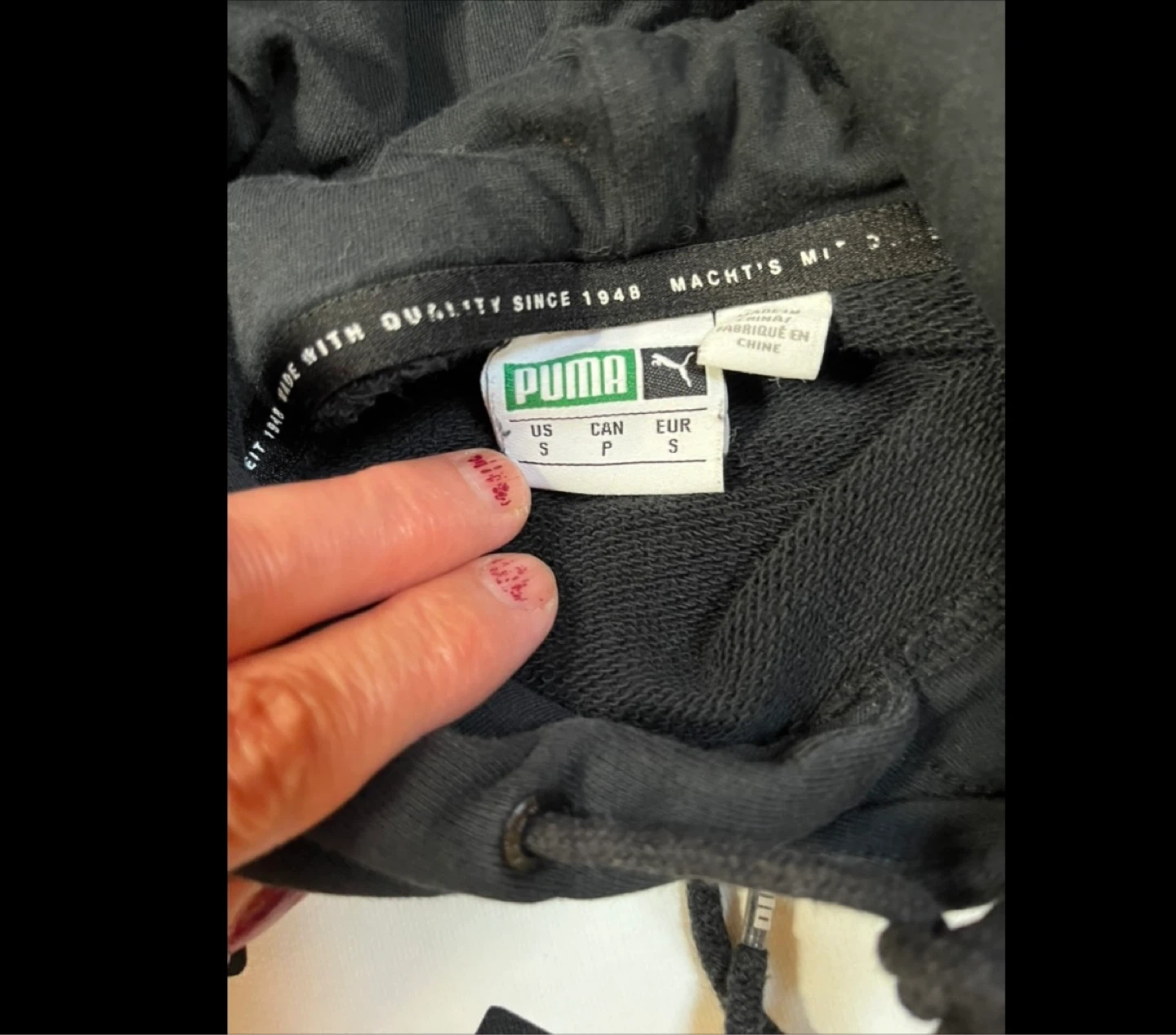 Puma Black Hoodie Size Small - photo 4
