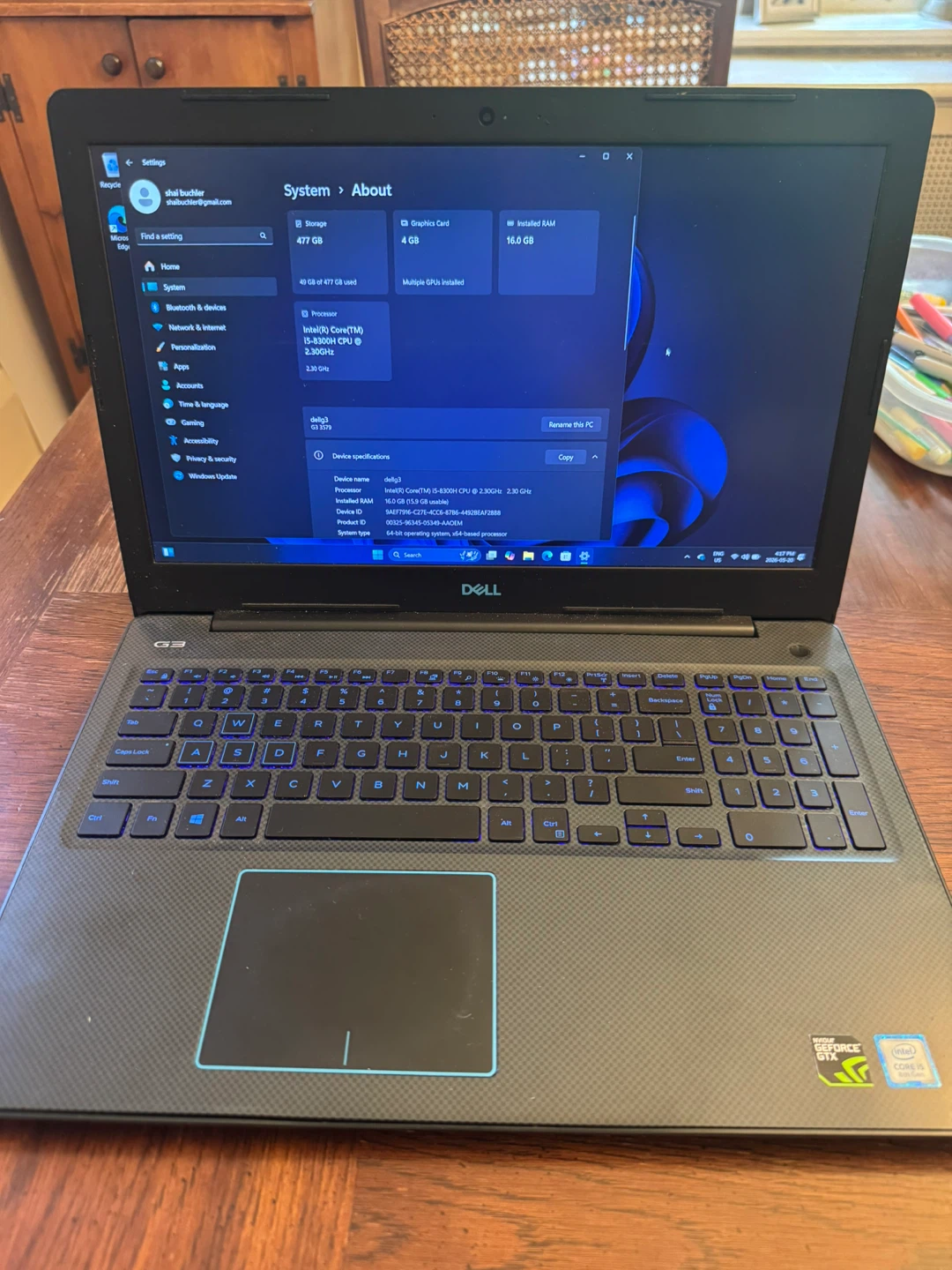 Dell G3 Gaming Laptop