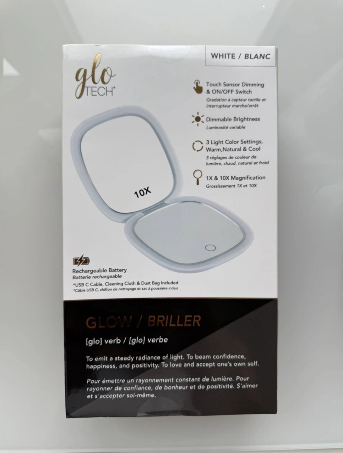 Brand new Glo Tech LED Compact Mirror - White - photo 2