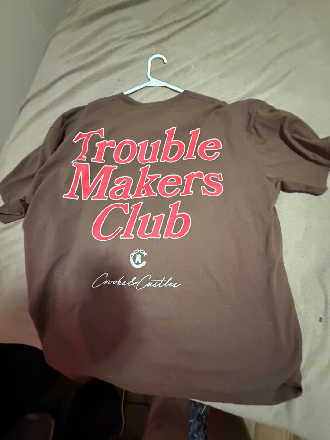 Crooks & Castles Trouble Makers Club T-Shirt XXL Brown - photo 3