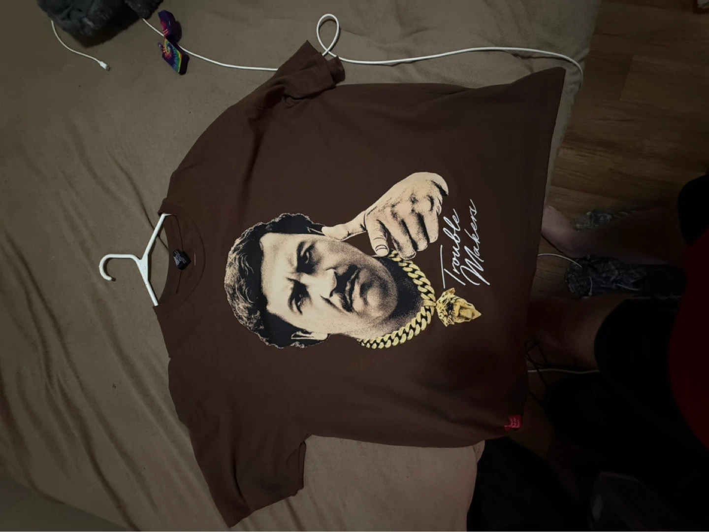 Crooks & Castles Trouble Makers Club T-Shirt XXL Brown