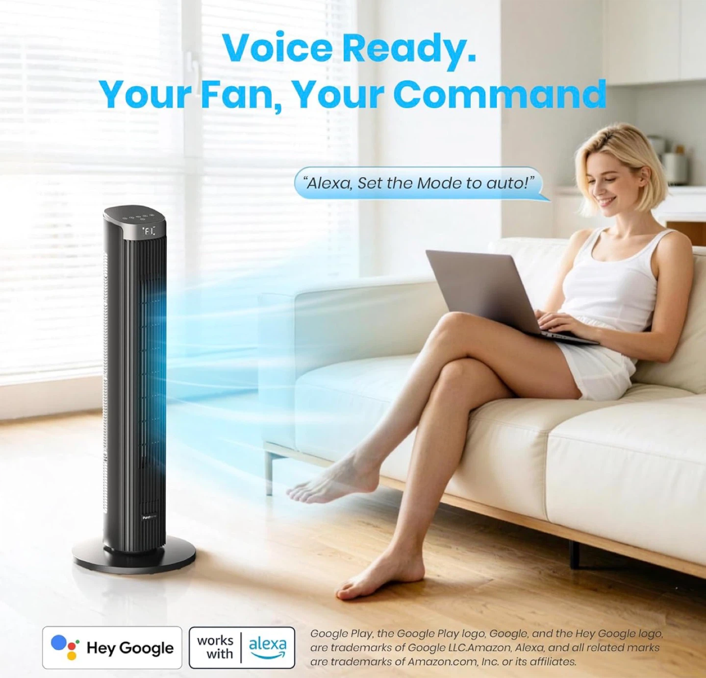 Tower Fan with Remote & App Control - photo 3