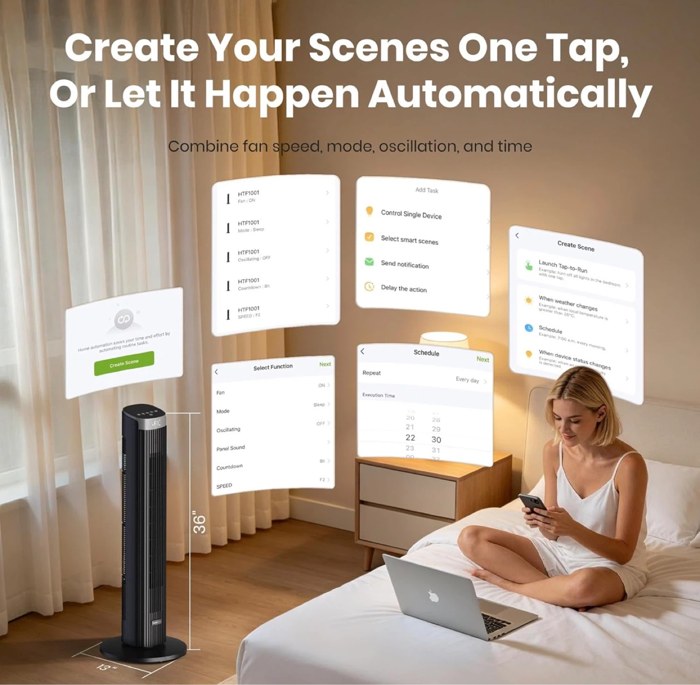 Tower Fan with Remote & App Control - photo 5