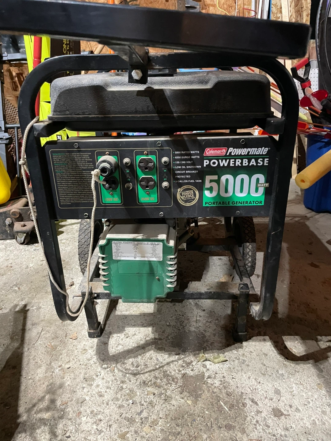 Coleman power mate 5000 watt generator