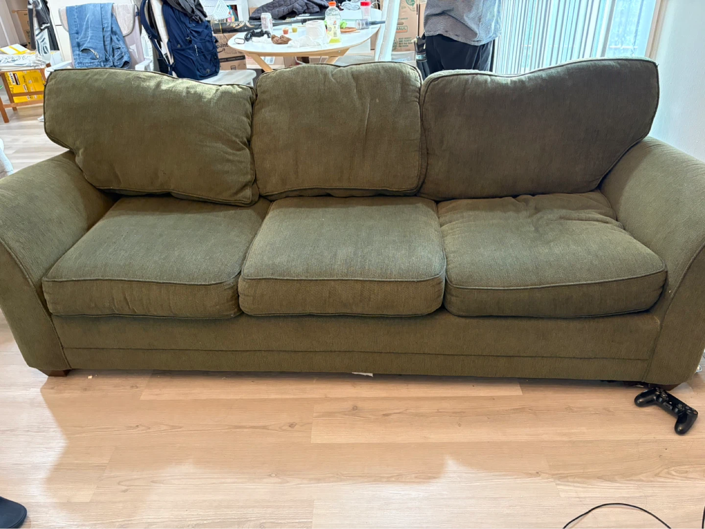 Olive Green Sofa Bed with Mattress - photo 5