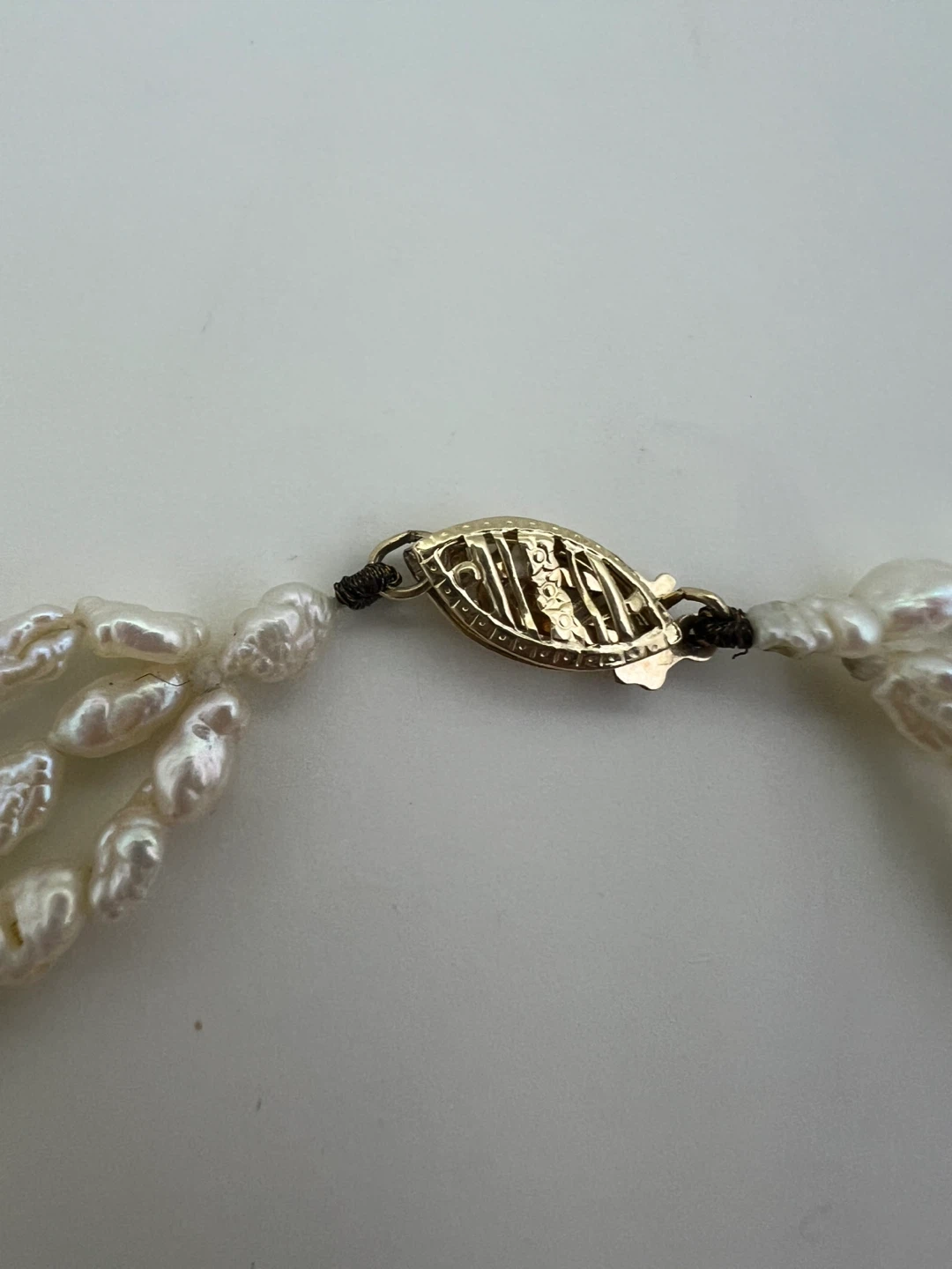 Vintage 14K Gold Multi-Strand Pearl Necklace - photo 3