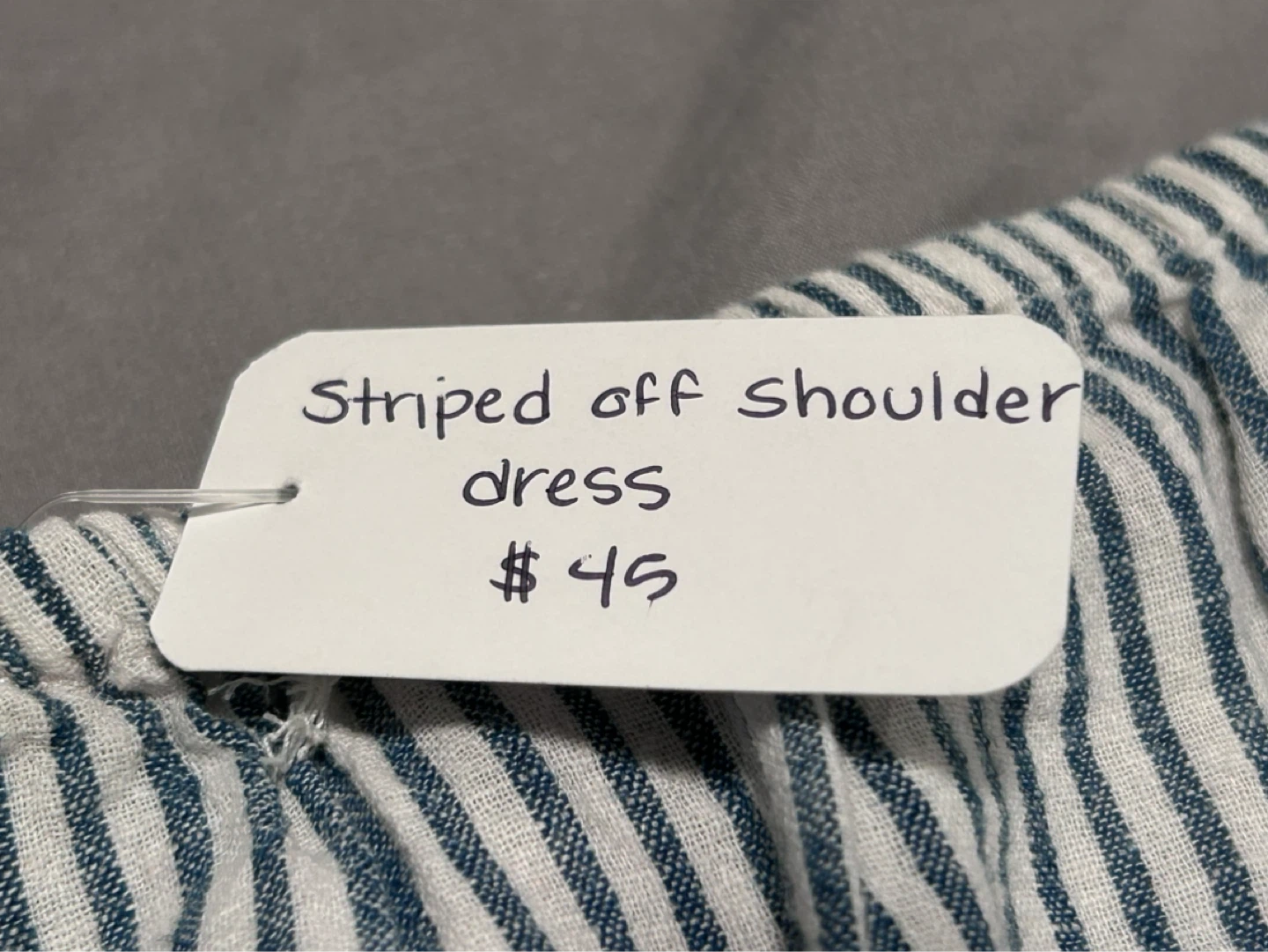 Seven Sundays Striped Off-Shoulder Dress Size S/M - photo 2