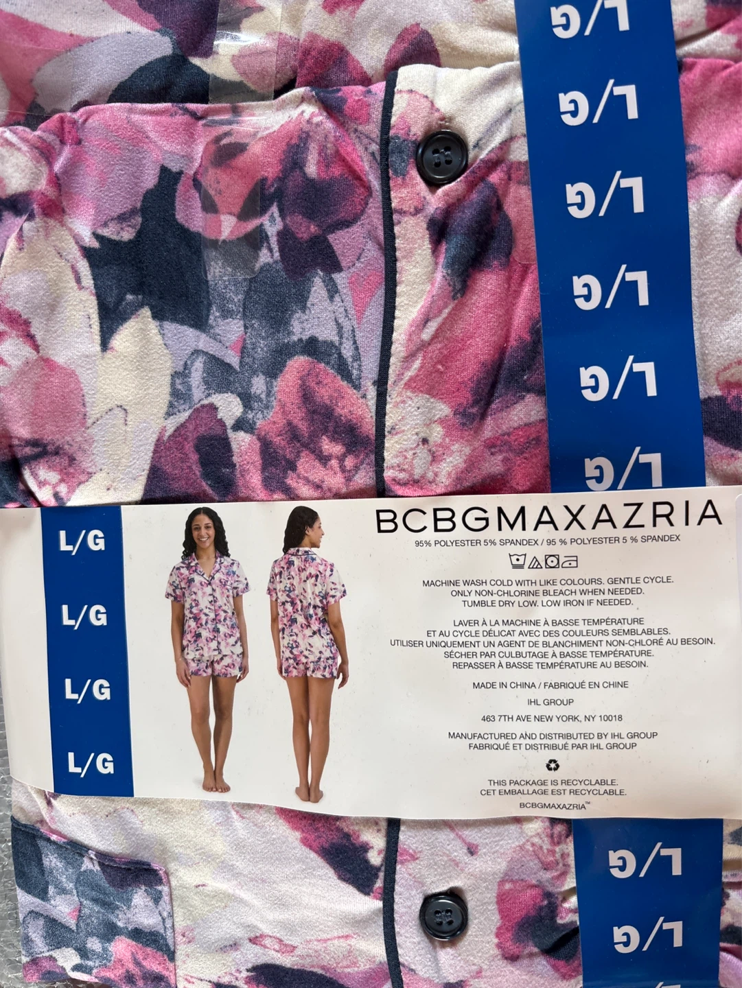 BCBGMAXAZRIA Notch Collar Top & Short Set - L/G - photo 2