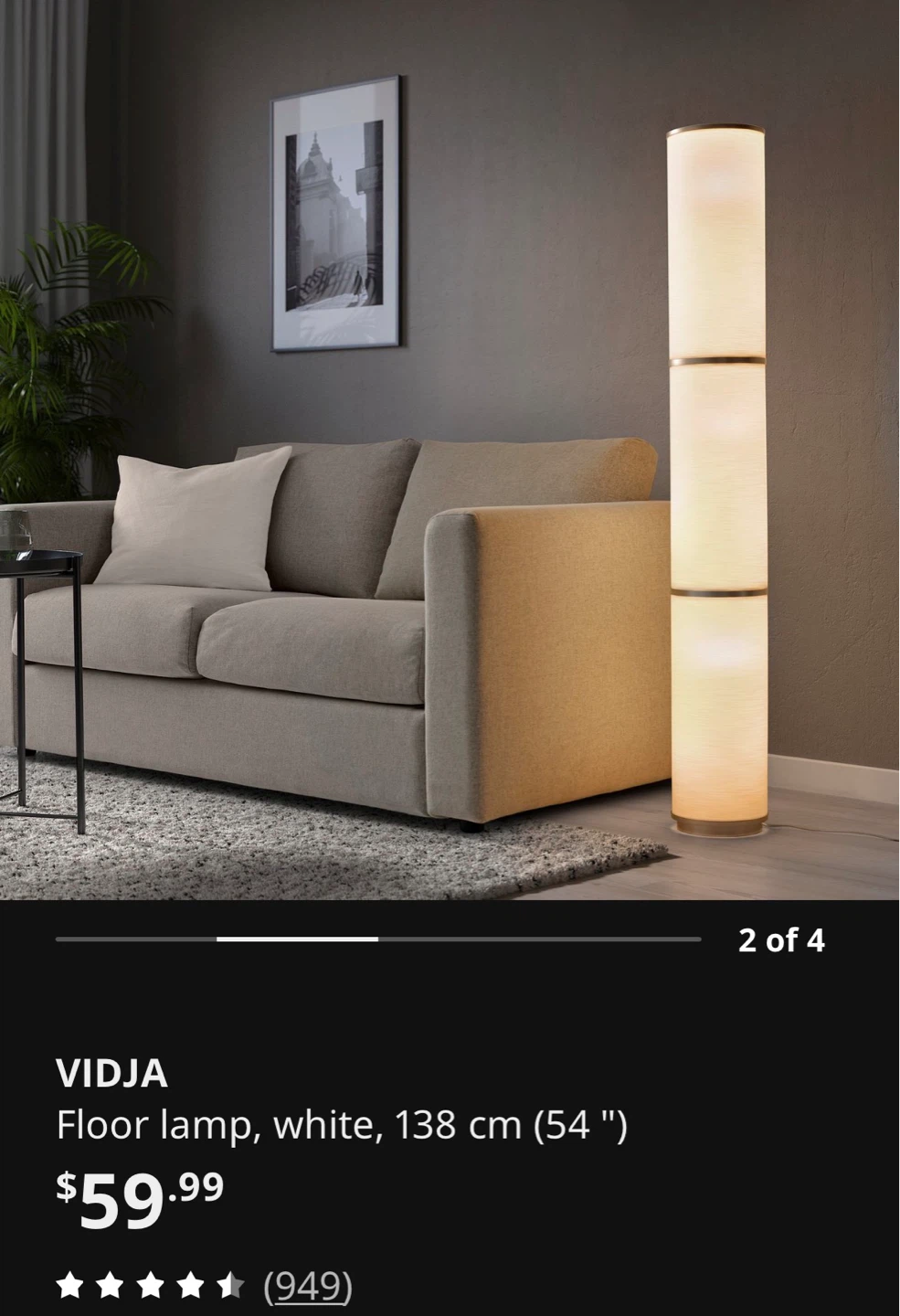 IKEA VIDJA Floor Lamp – Minimalist Ambient Lamp - photo 4