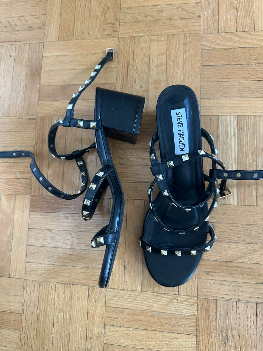 Steve Madden Black Studded Gladiator Sandals - photo 2