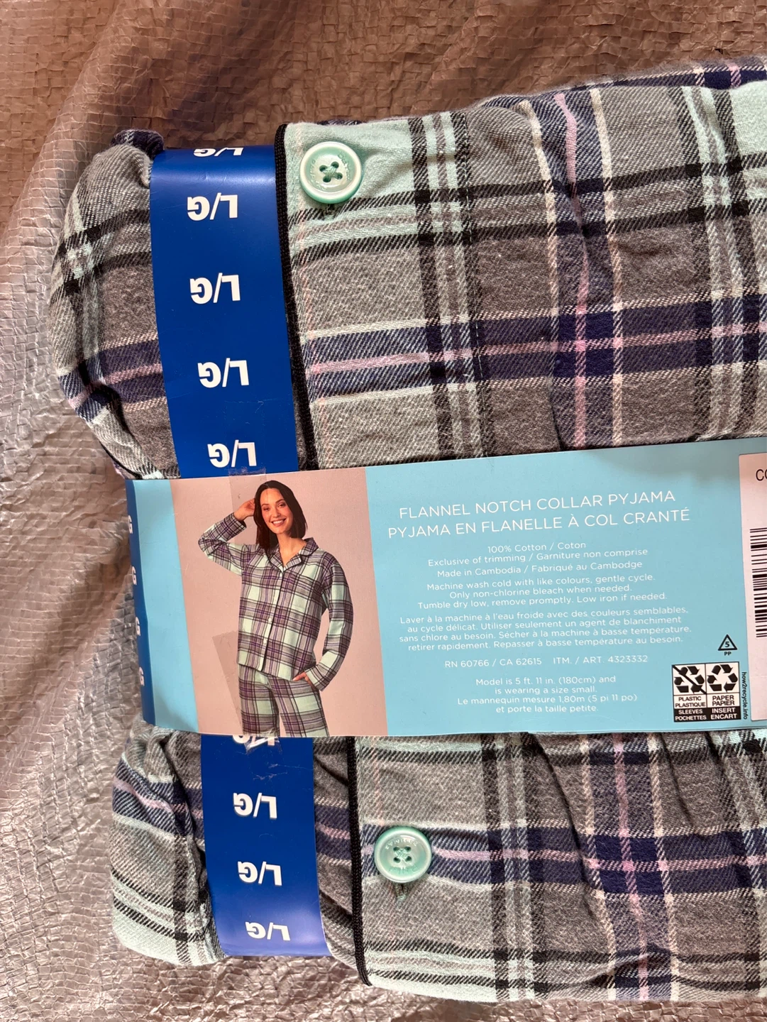 Bed Head Pajamas Flannel Notch Collar Pyjama L/G - photo 2