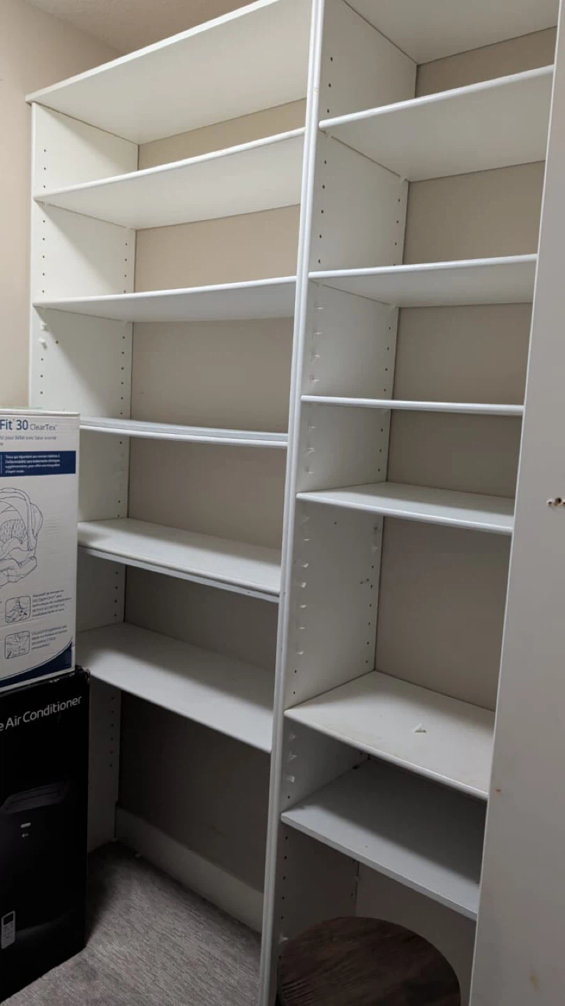 White Shelving Unit - 2 Sections - photo 3