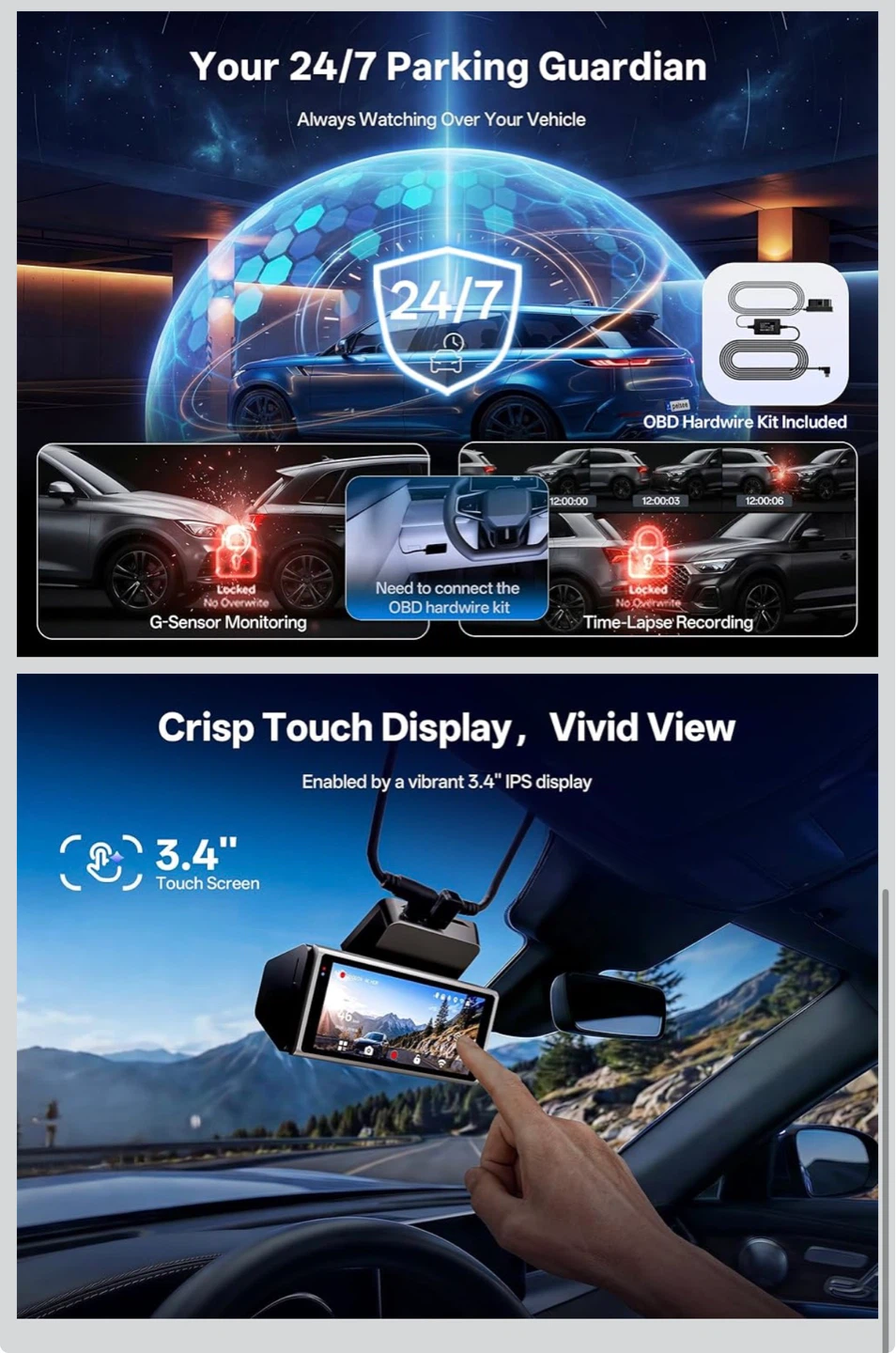 Dual Channel 4K Dash Cam with 128GB Card - photo 5