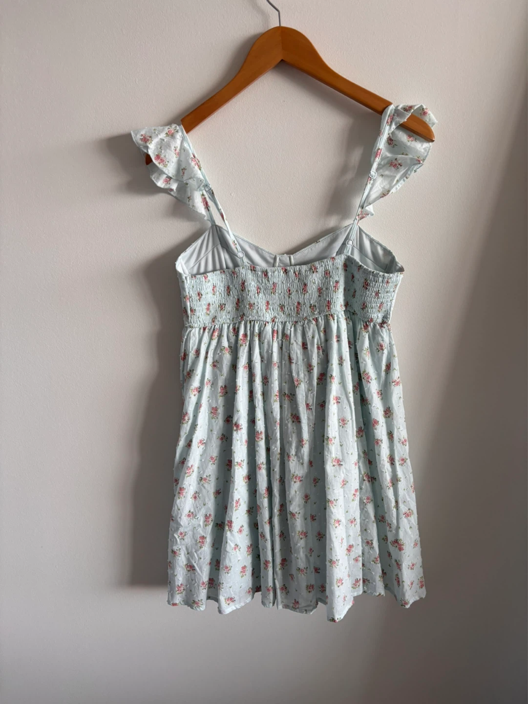 BNWT Thirty Thirty LA Baby Doll Dress - Light Blue Floral Print - photo 5