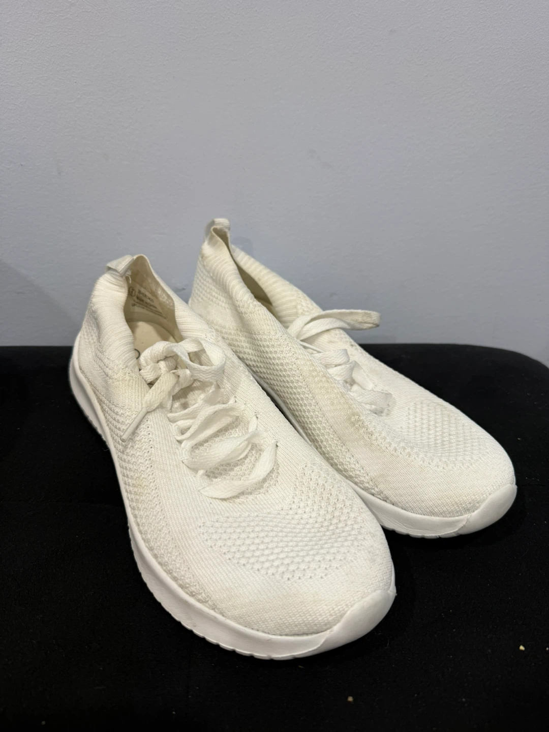 White Plush Memory Foam Sneakers