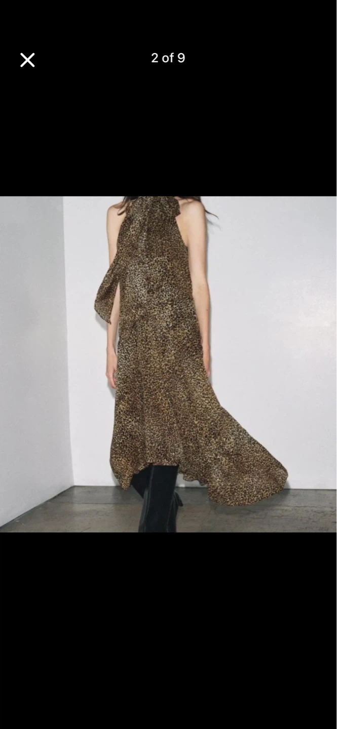 Zara Leopard Print Halter Dress Size Small *Never Worn* - photo 2