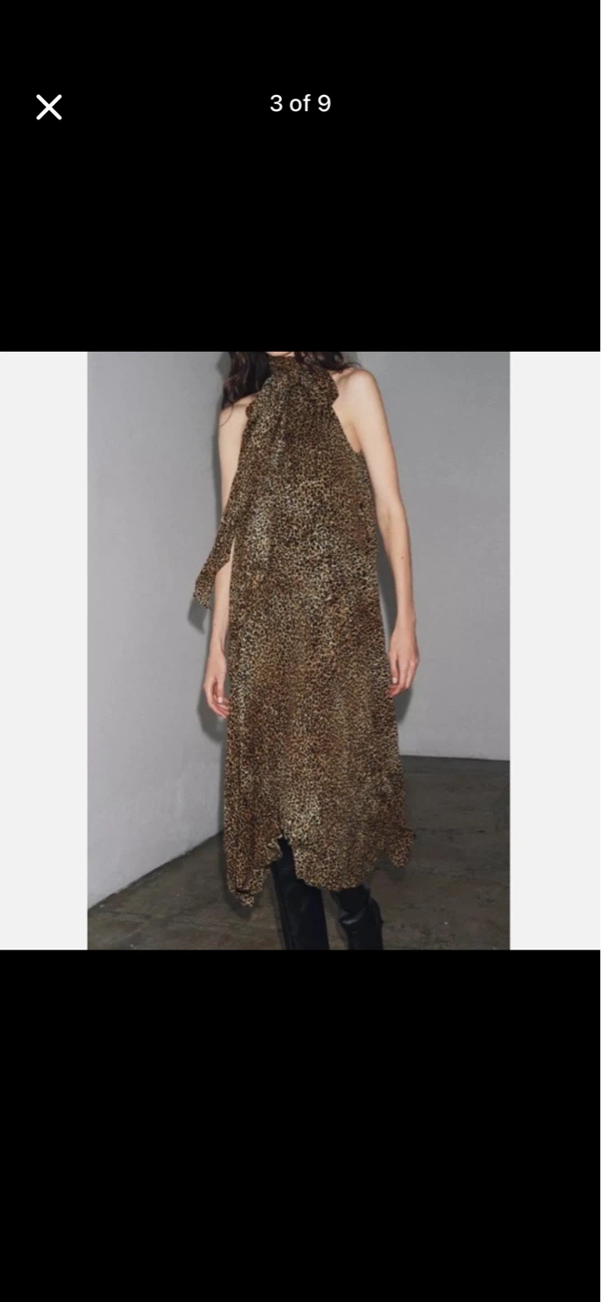 Zara Leopard Print Halter Dress Size Small *Never Worn* - photo 3