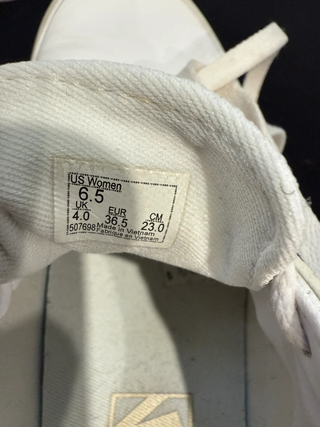 Vans White Rose Gold Sneakers US Women's 6.5 - photo 3