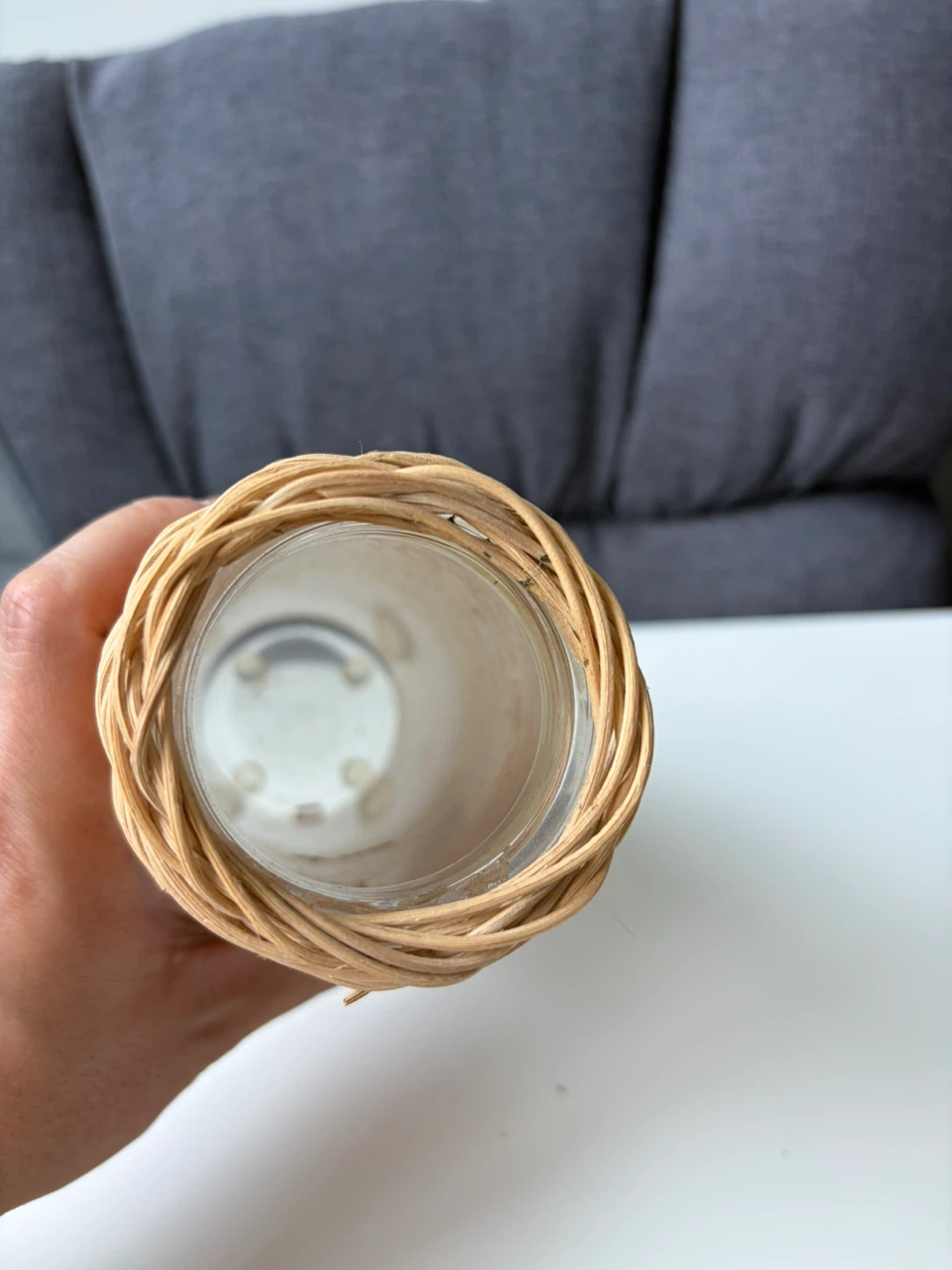 Woven Rattan Cylinder Vase - photo 2