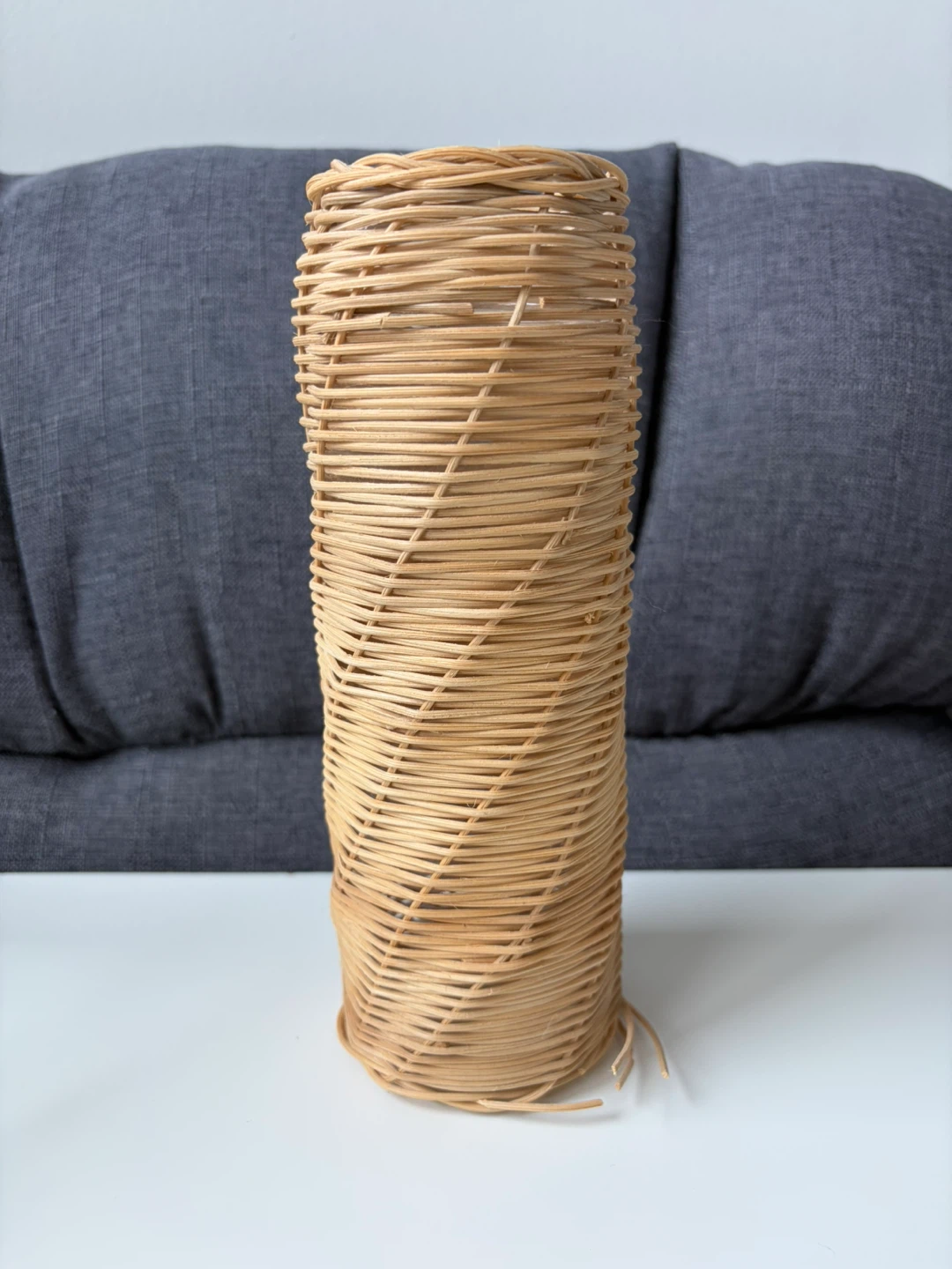 Woven Rattan Cylinder Vase