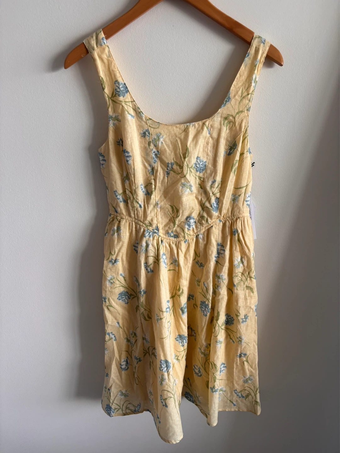 Midnight Sky Yellow Floral Mini Dress Size M