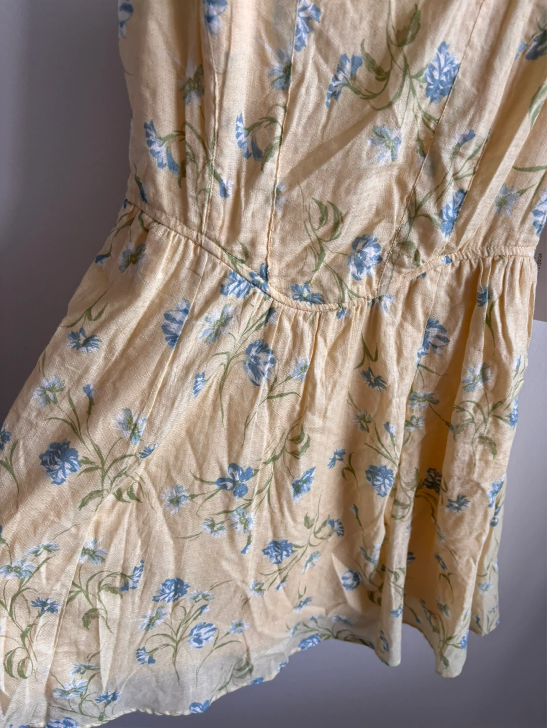 Midnight Sky Yellow Floral Mini Dress Size M - photo 3