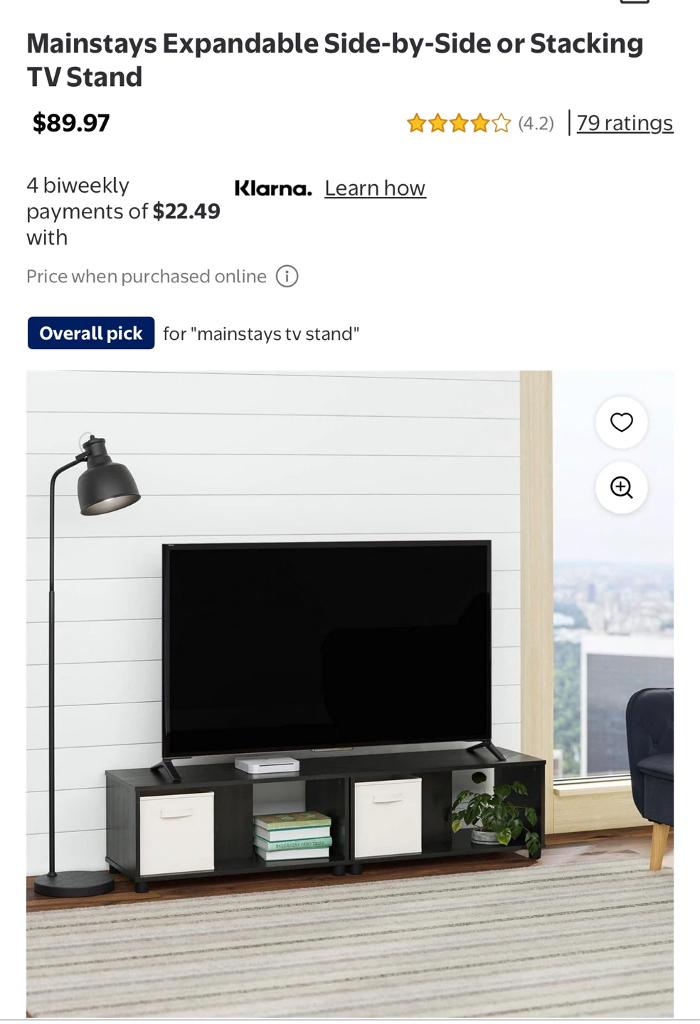 Mainstays Expandable TV Stand