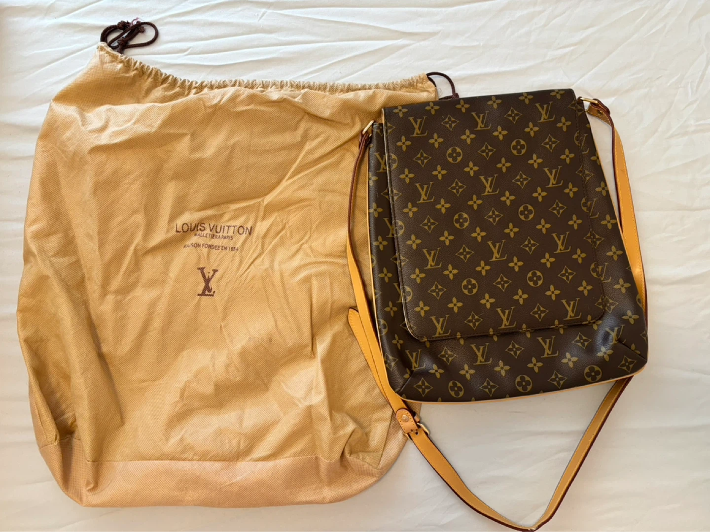 Louis Vuitton Monogram Shoulder Bag with Dust Bag