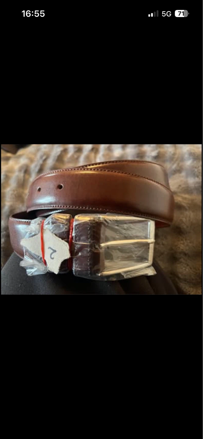 Brown leather belt