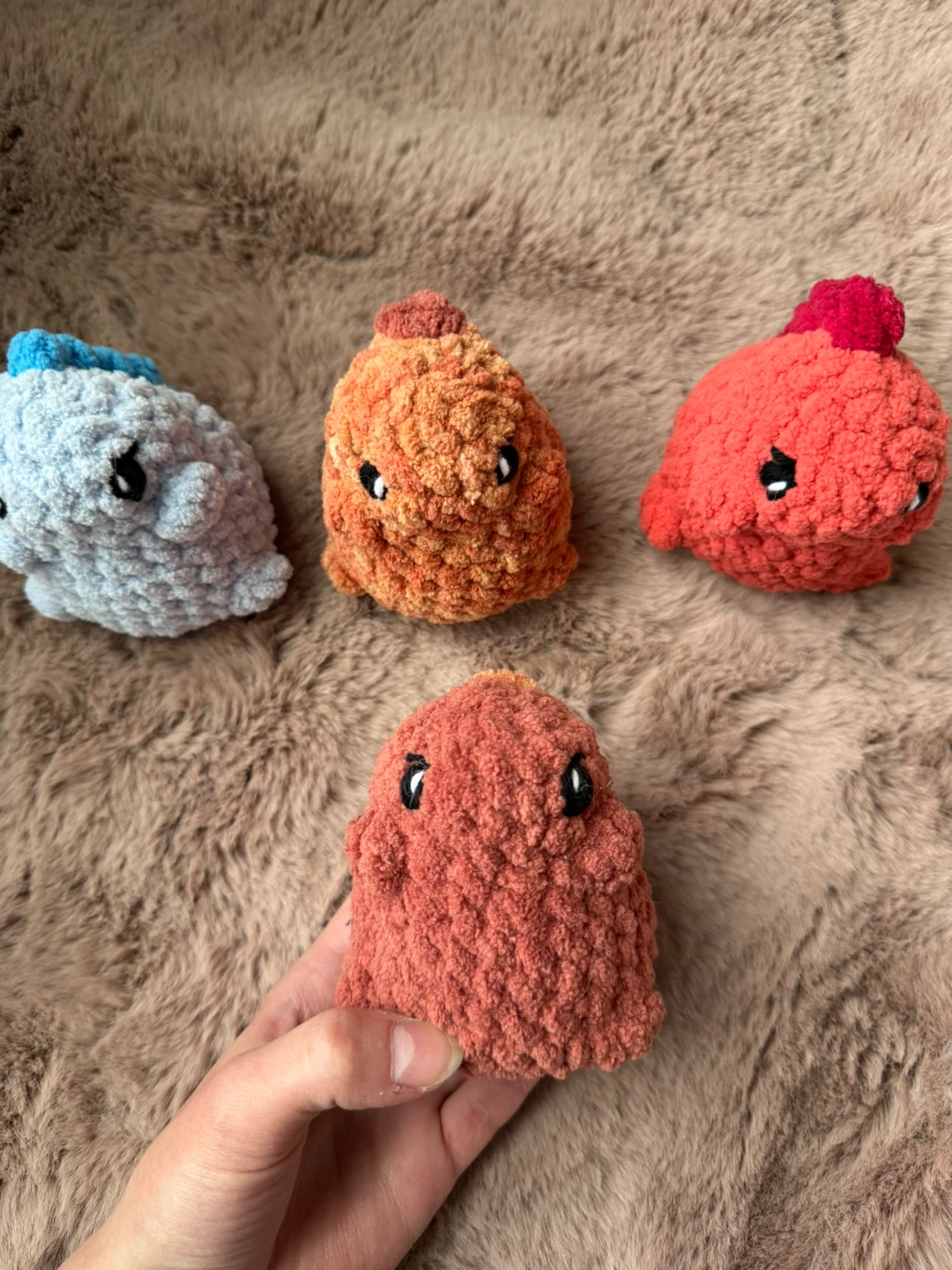 Handmade Crochet Plush Chubby Dinosaurs - photo 3