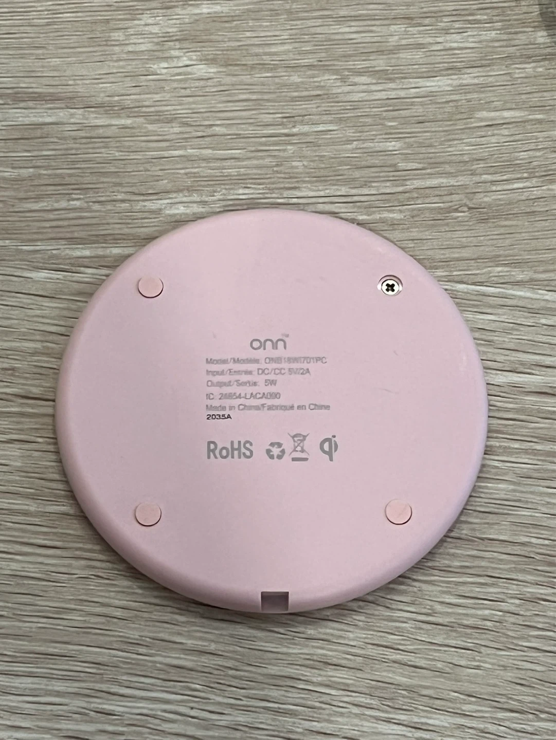 ONN Pink Wireless Charging Pad - photo 3