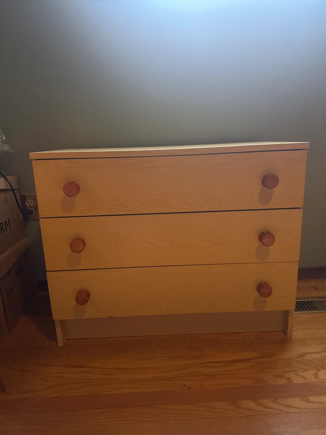 3 Drawer Dresser - Light Wood Finish - photo 2