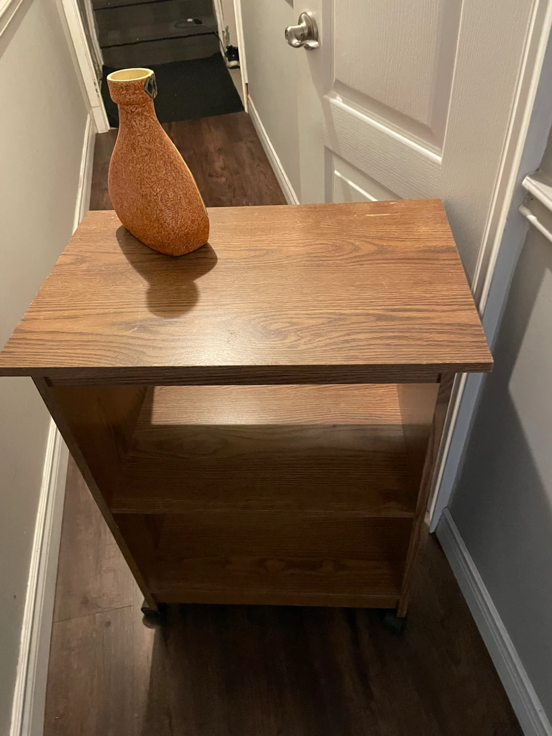 Wooden Two-Shelf Rolling Cart - photo 5