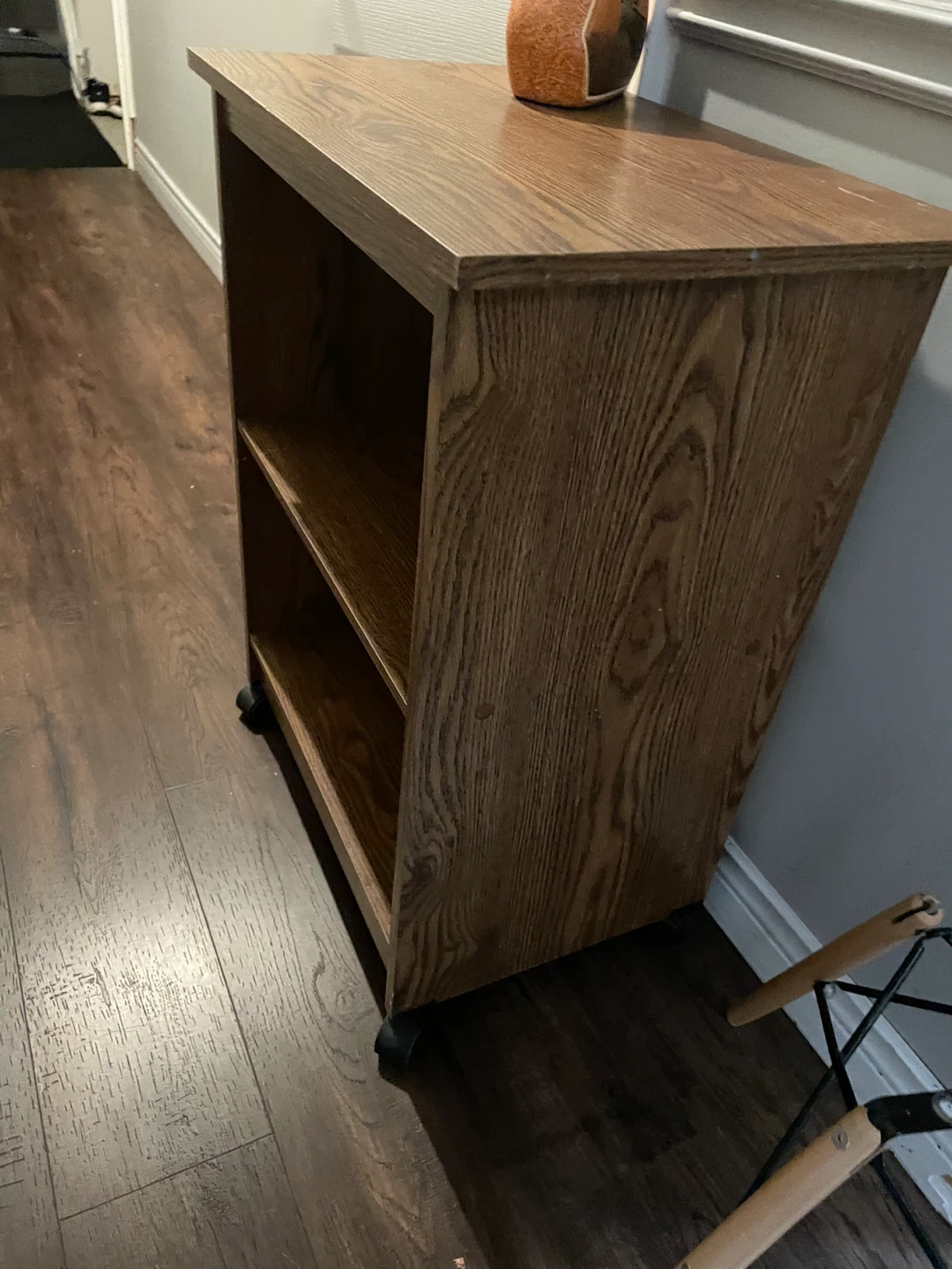 Wooden Two-Shelf Rolling Cart - photo 4