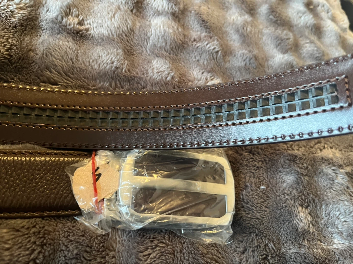 Formal sliding brown belt - photo 2