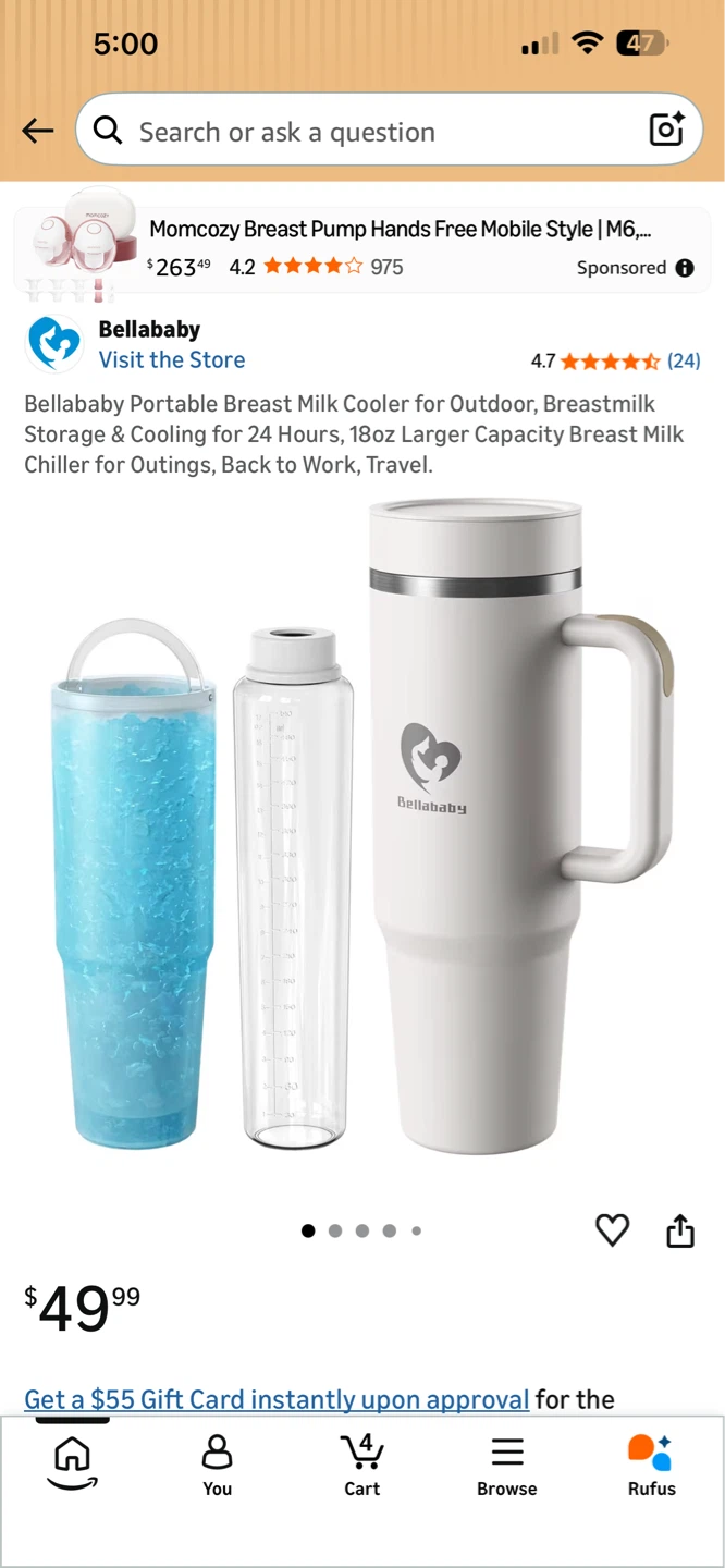 Bellababy Portable Breast Milk Cooler