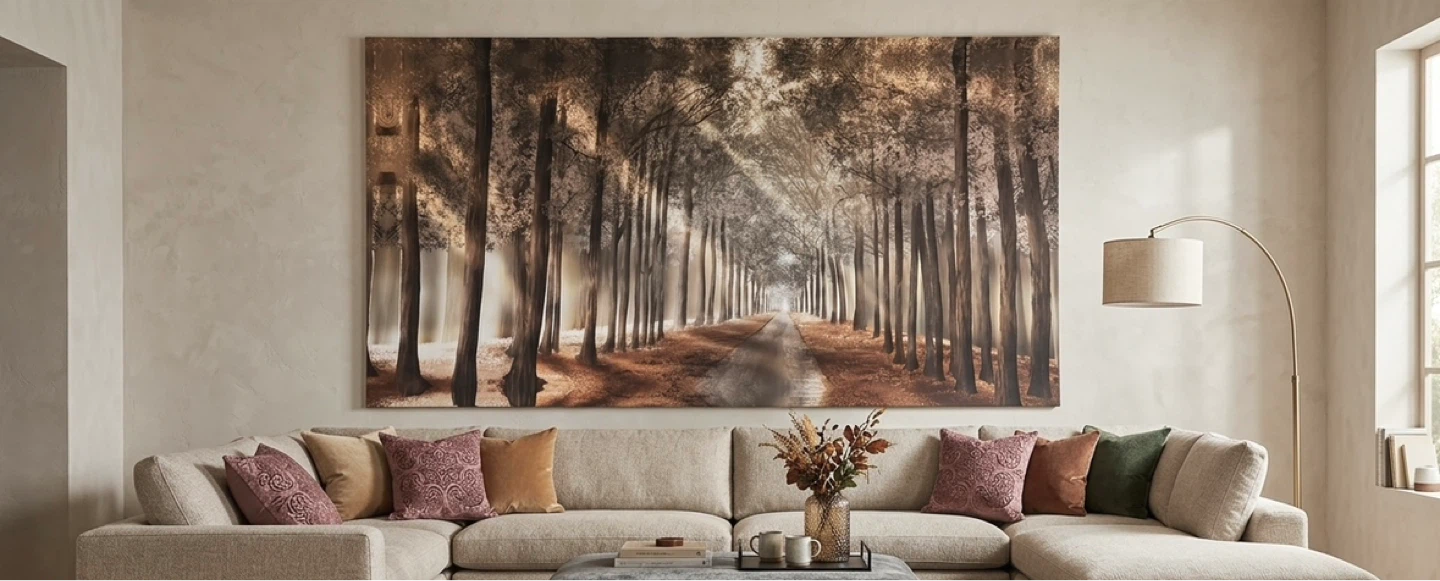 Large Forest Landscape Wall Art Canvas Print