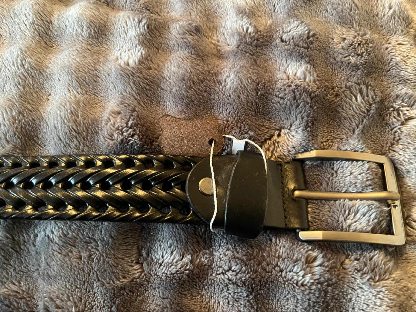 Braided leather belt
