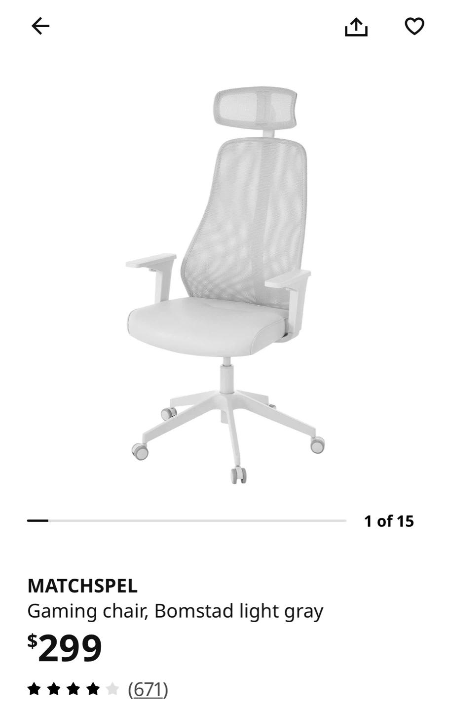 IKEA MATCHSPEL Gaming Chair - photo 5