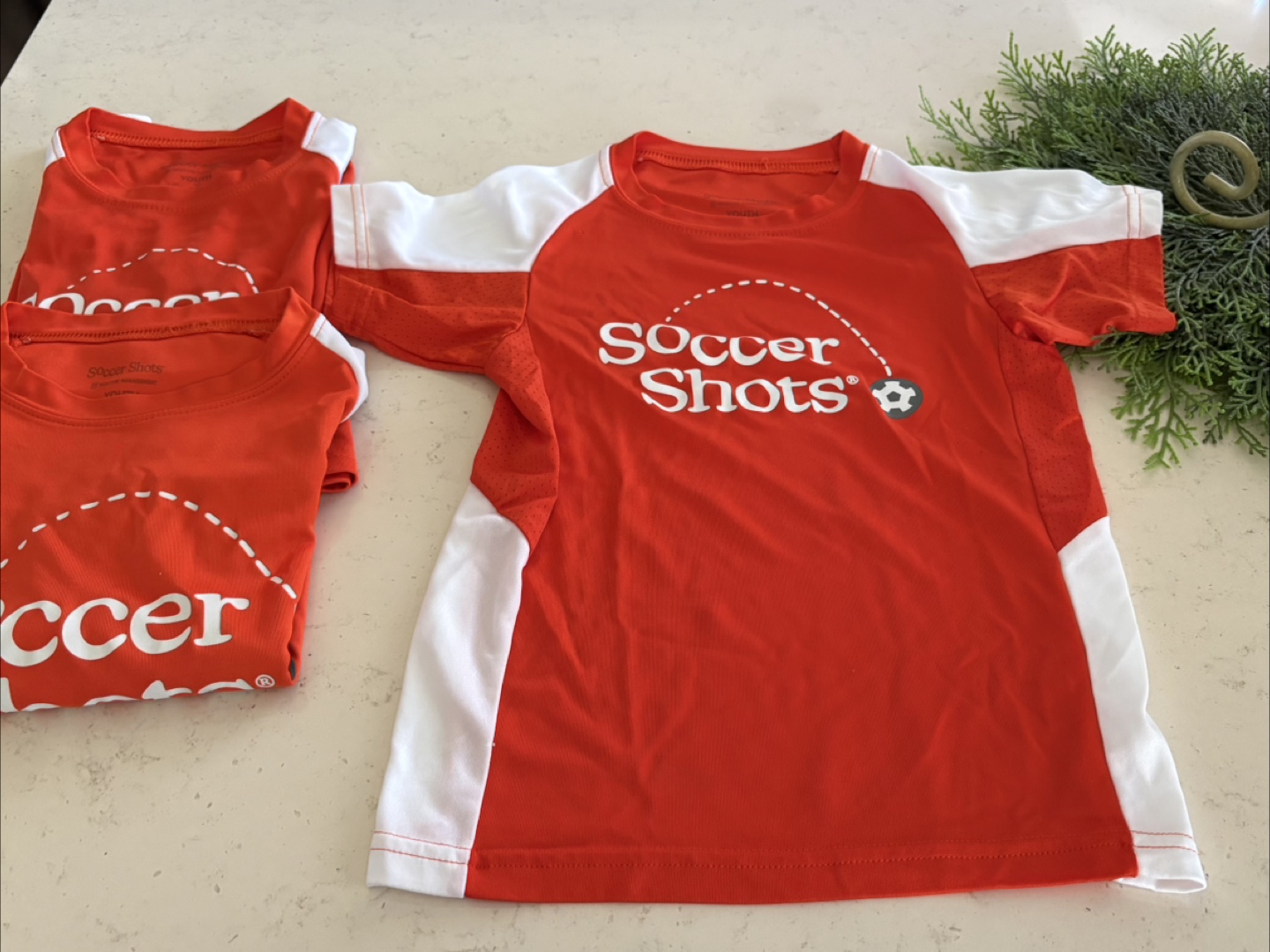 3 Soccer Shots Kid  T-Shirt - 2 Small 1 Medium