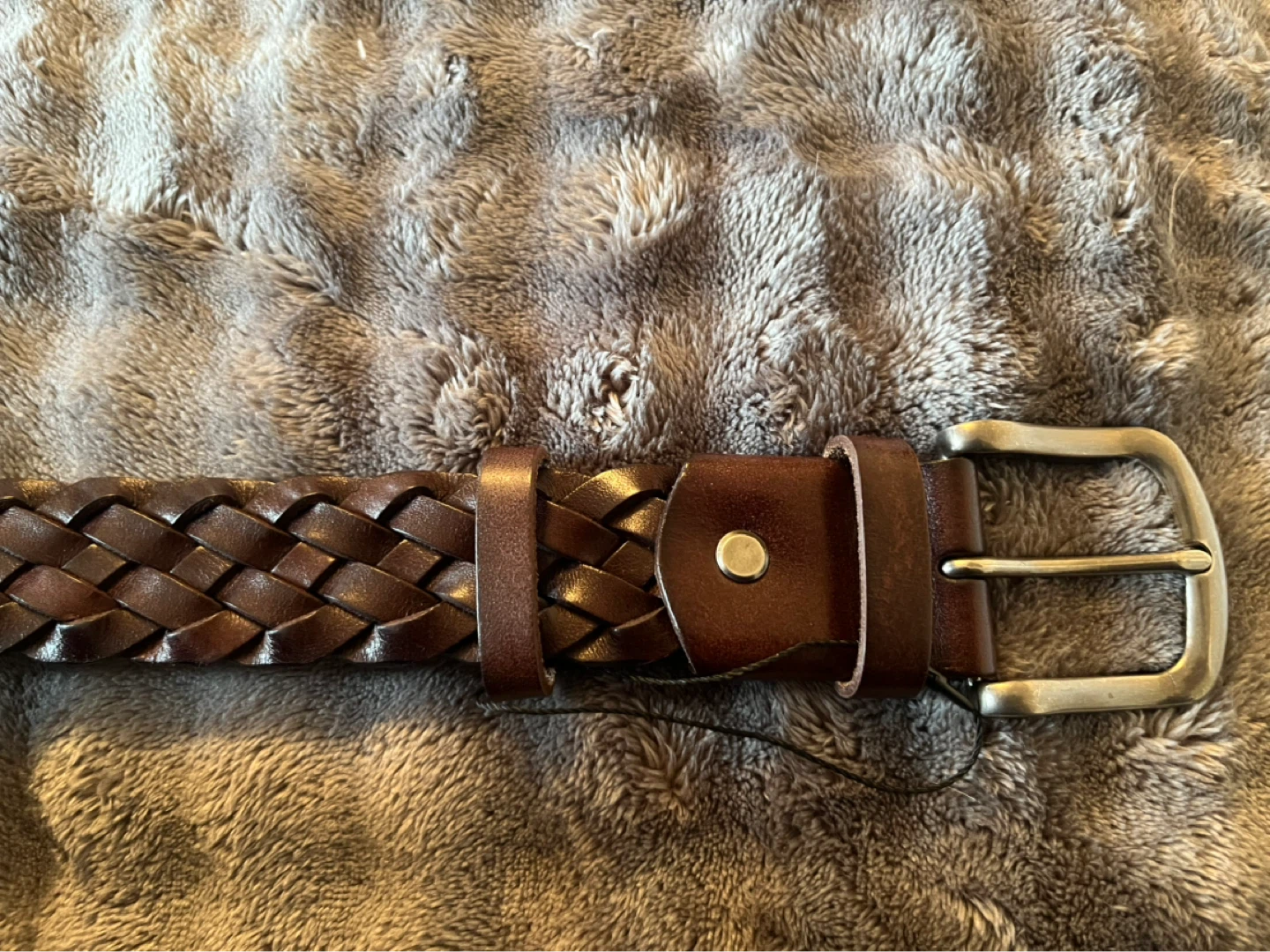 Braided brown belt