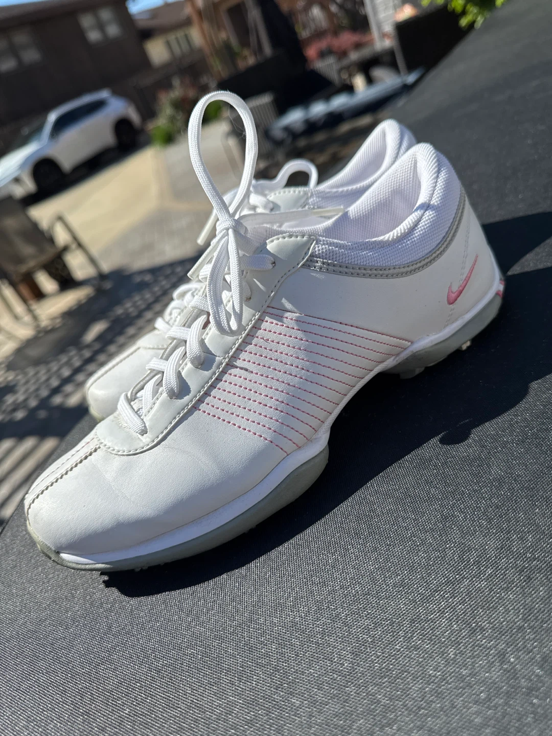 Nike White Pink Golf Shoes Suze 7