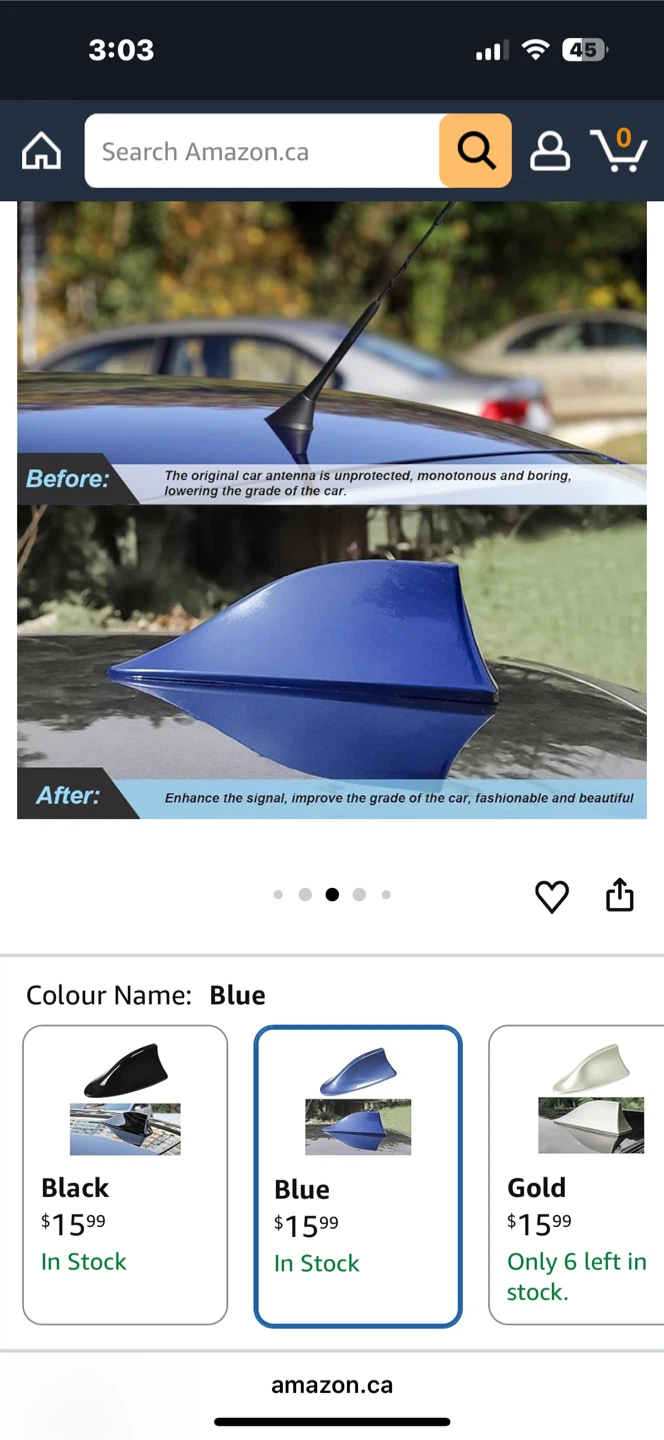 Blue Shark Fin Antenna Cover - photo 4