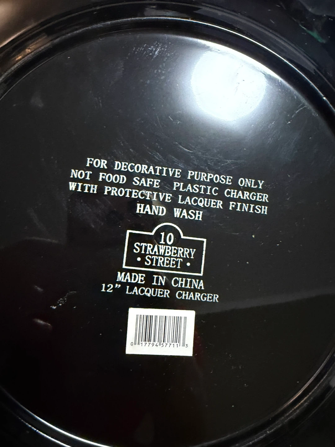 6 Gold Lacquer Charger Plates - 12 Inch - photo 2