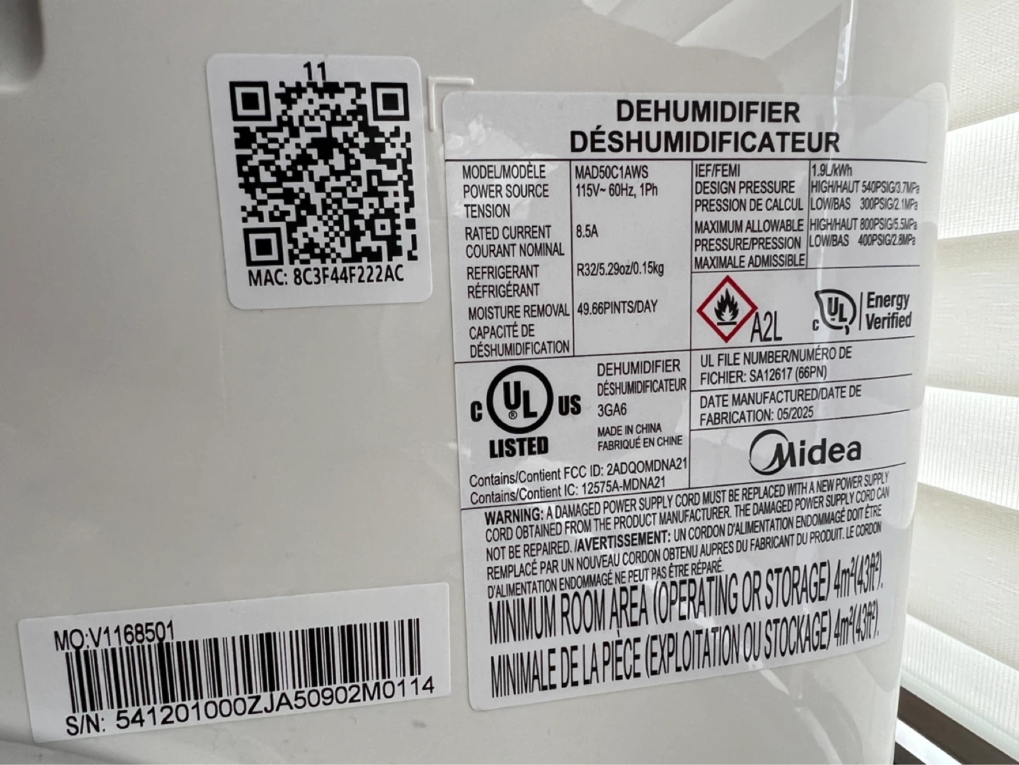 Midea 50-Pint Smart Dehumidifier - photo 4