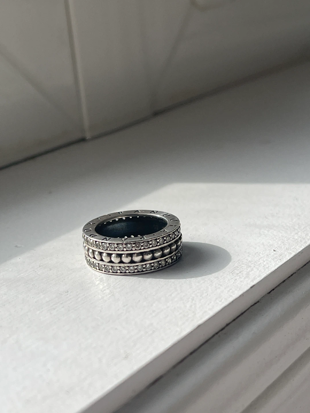Pandora 925 Silver Ring with crystal