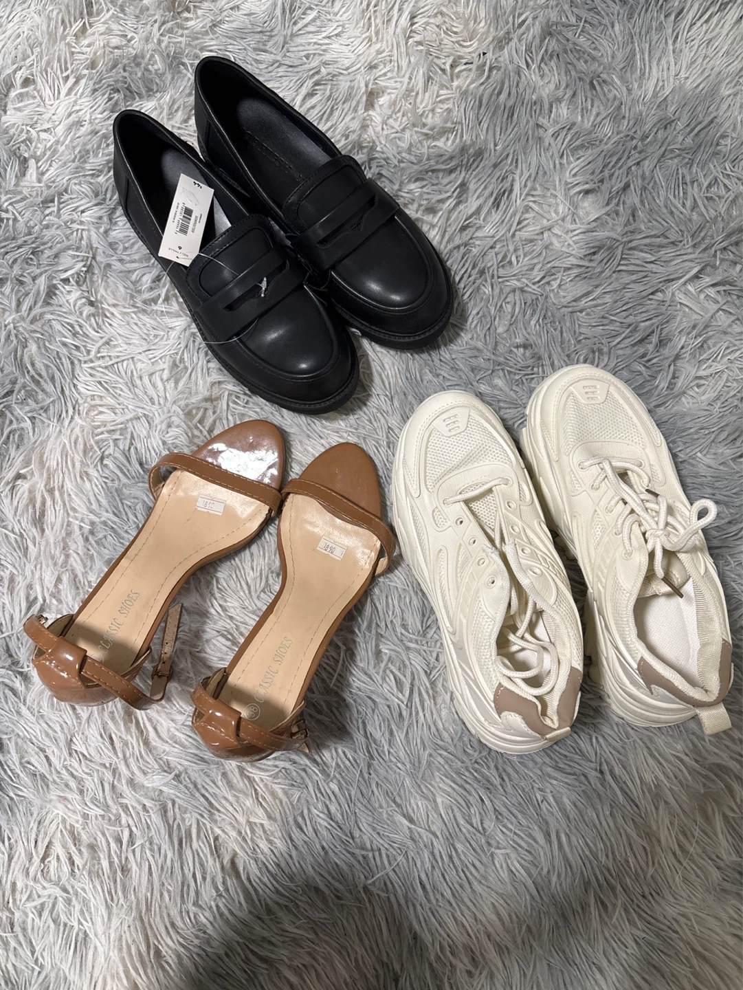 Assorted Women's Shoes: Loafers, Heels, and Sneakers