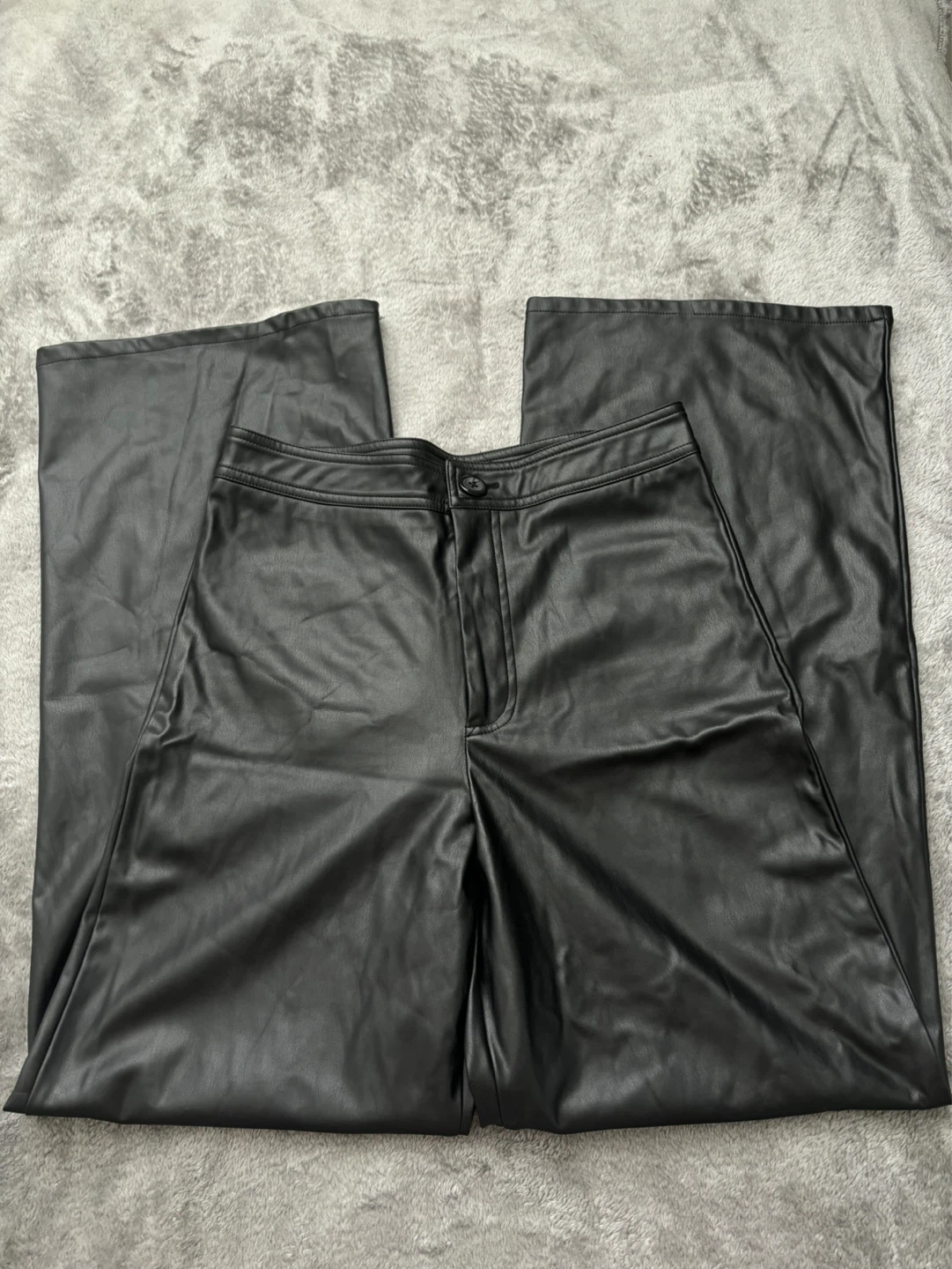 Faux Leather Flare Pants