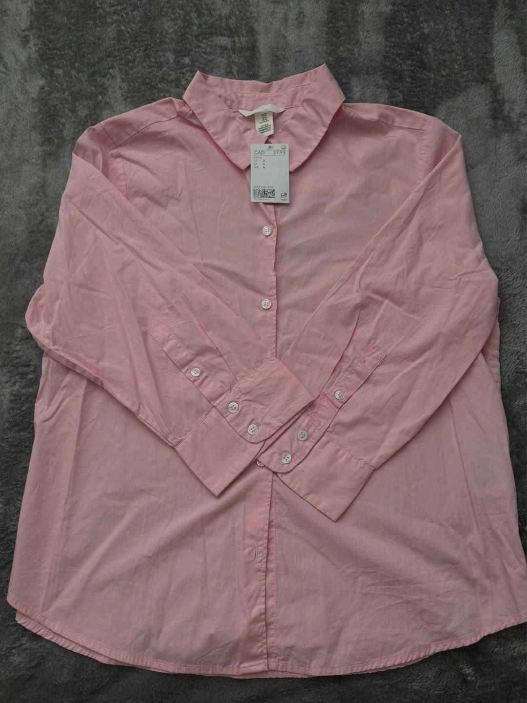 H&M Pink Button-Up Shirt
